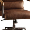 Executive Office Chair | Metal & Top Grain Leather | Retro Brown AMF-92414