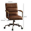 Executive Office Chair | Metal & Top Grain Leather | Retro Brown AMF-92414