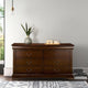 Dresser | 6 Drawers | Antique Pull Handles | Molded Top | Brown