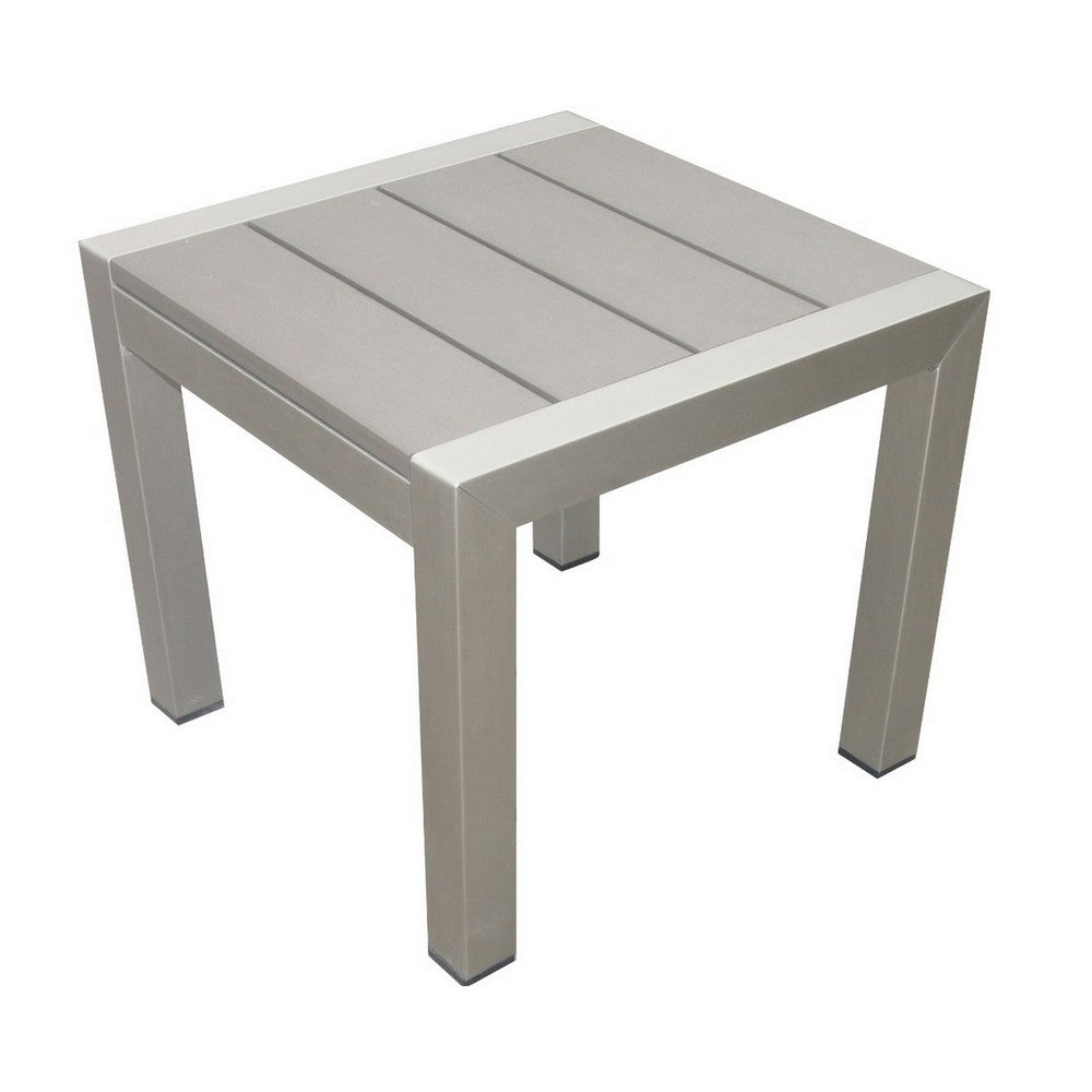 Outdoor Side Table | 16" | Functional & Movable | Gray