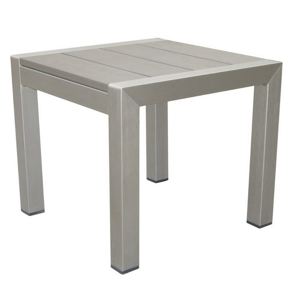 Outdoor Side Table | 16" | Functional & Movable | Gray