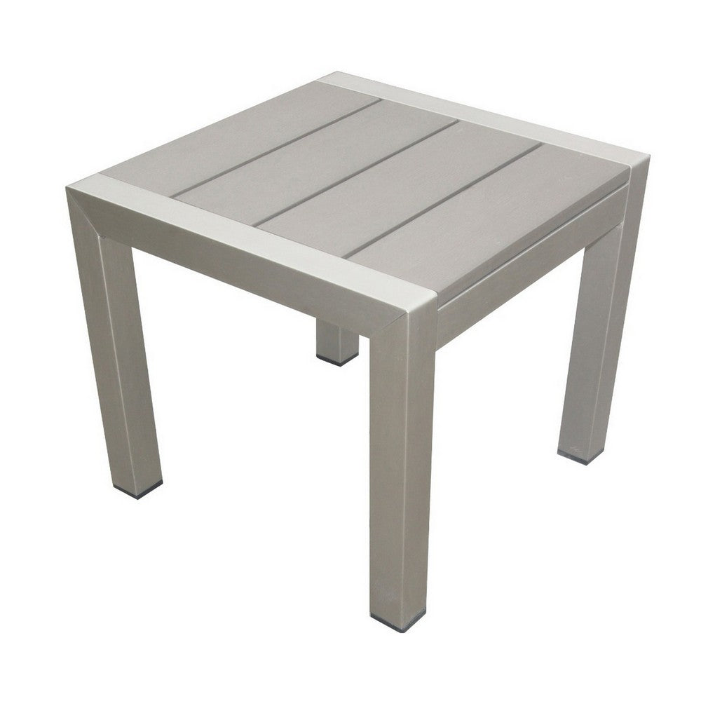 Outdoor Side Table | 16" | Functional & Movable | Gray