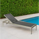 Patio Lounger | Anodized Aluminum | Modern Style | Black