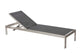 Patio Lounger | Anodized Aluminum | Modern Style | Black