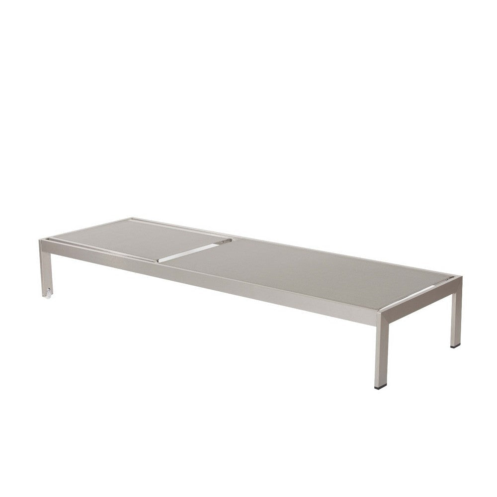 Anodized Aluminum Modern Patio Lounger In Gray By Casagear Home BM172096