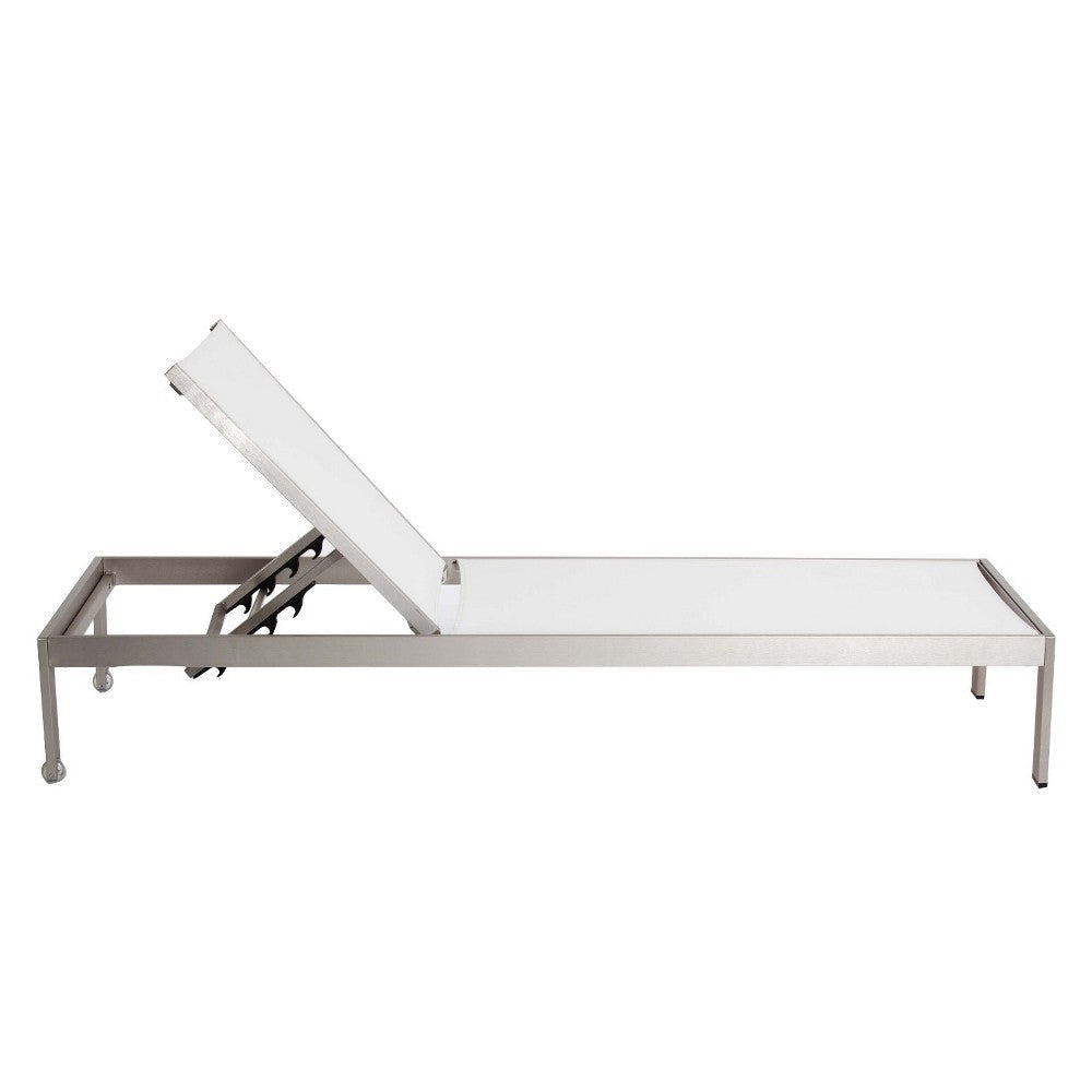 Patio Lounger | Anodized Aluminum | Modern Style | White
