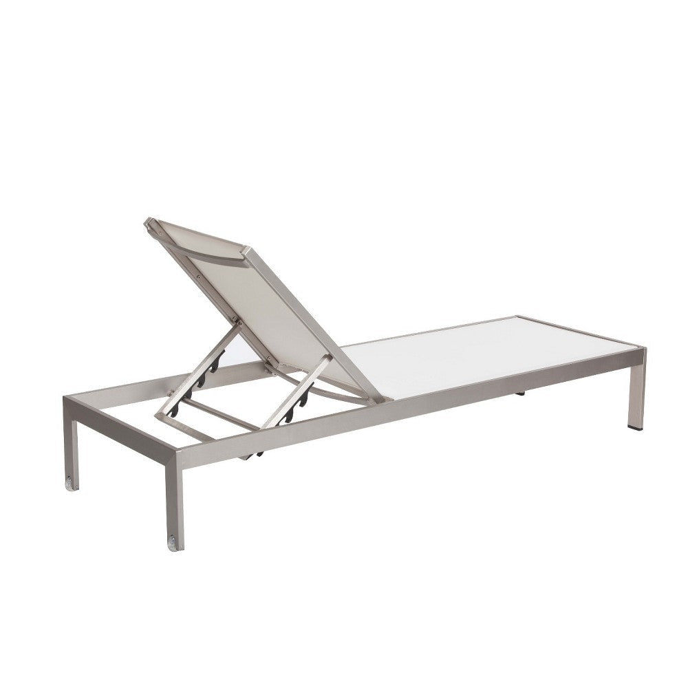 Patio Lounger | Anodized Aluminum | Modern Style | White