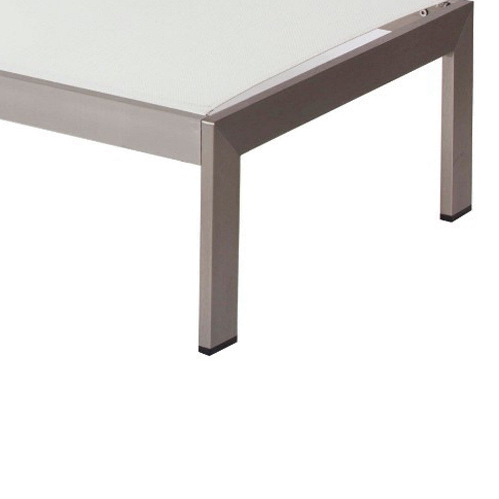 Patio Lounger | Anodized Aluminum | Modern Style | White