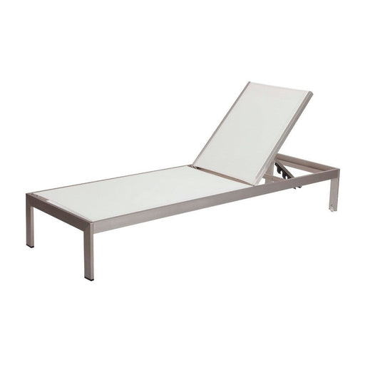 Patio Lounger | Anodized Aluminum | Modern Style | White