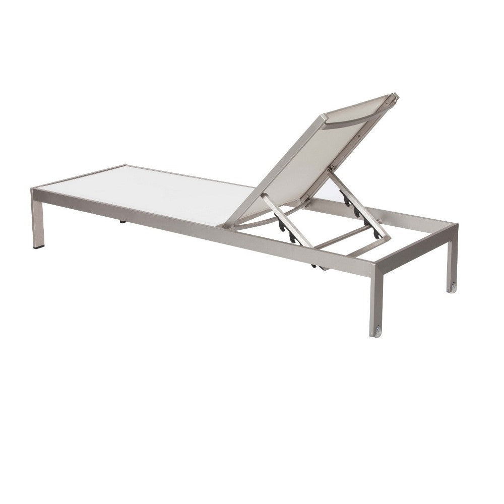 Anodized Aluminum Modern Patio Lounger In White By Casagear Home