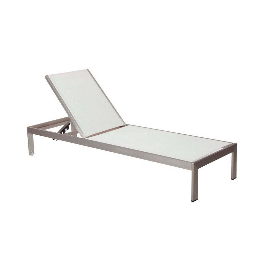 Patio Lounger | Anodized Aluminum | Modern Style | White
