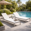 Patio Lounger | Anodized Aluminum | Modern Style | White