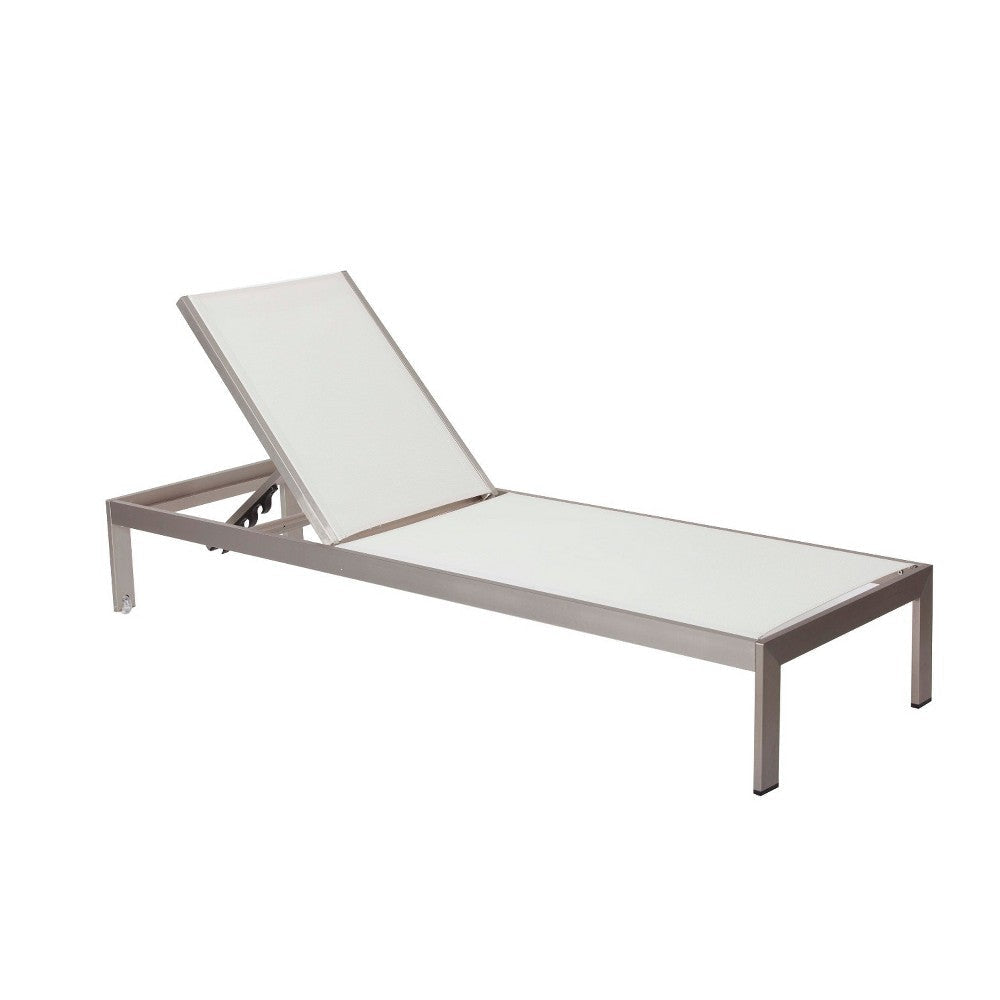 Patio Lounger | Anodized Aluminum | Modern Style | White