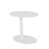 Outdoor Side Table | Metal | Oval Top & Base | White