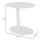 Outdoor Side Table | Metal | Oval Top & Base | White