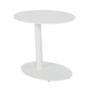 Outdoor Side Table | Metal | Oval Top & Base | White