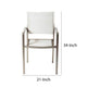 Aluminium Frame Dining Chair Set of 6 White BM172107
