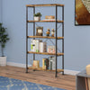 Bookcase | Rustic Style | 4 Open Shelves | Brown