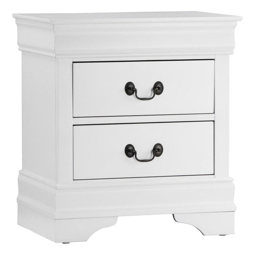 Wooden Night Stand With 2 Spacious Drawers White