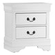 Wooden Night Stand With 2 Spacious Drawers White