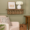 Wall Shelf | 23.5" | Wood | Scrollwork | Small | Brown