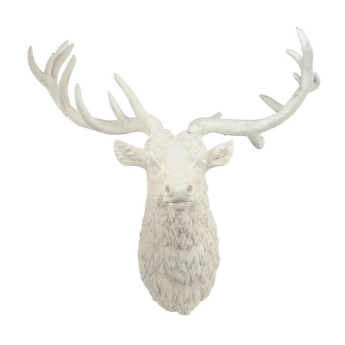 Wall Accent | Magnesia | Deer Head | White Finish