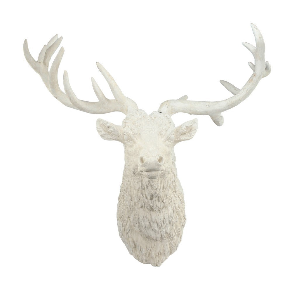 Wall Accent | Magnesia | Deer Head | White Finish
