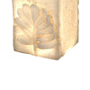 Polyresin Pedestal With Embossed Leaf Design, Cream By Casagear Home