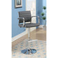 Contemporary Style Leatherette Padded Bar Stool With Arms Gray & Silver By Casagear Home FOA-CM-BR6463GY