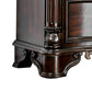 Transitional Wood Night Stand With Genuine Marble Top, Brown By The Urban Port