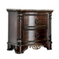 Transitional Wood Night Stand With Genuine Marble Top Brown By The Urban Port BM182950