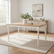 Dining Table | Rectangular | Turned Legs | Brown & White