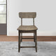 Counter Stool | Wood Frame | Cut Out Back | Curved Seat | Gray