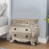 Wynne Nightstand | 3 Drawers | Scrolled Feet | Antique White