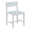 17 Inch Modern Side Chair, Low Open Panel Back, White Wood Finish - BM185519
