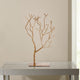 Leafless Branched Iron Tree Accent with Rectangular Base, Gold By Casagear Home