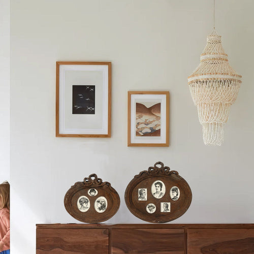 Photo Frame | Rustic Ceramic | Traditional Style | Set of 2 | Brown