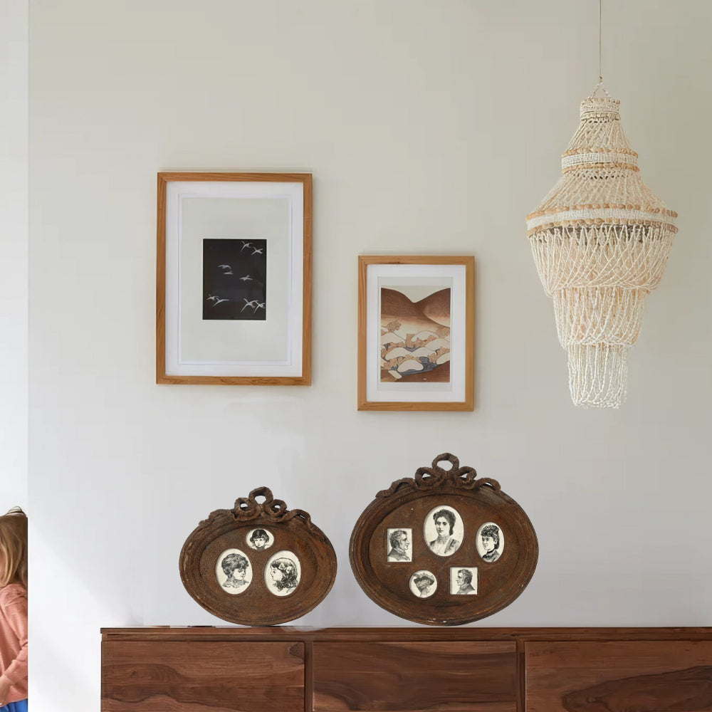 Photo Frame | Rustic Ceramic | Traditional Style | Set of 2 | Brown
