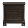 Nightstand Chest | Mid-Century | Hidden Drawer | Dark Brown