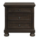 Nightstand Chest | Mid-Century | Hidden Drawer | Dark Brown