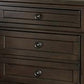 Wooden Mid Century Design Night Stand Chest With Hidden Drawer Dark Brown By Casagear Home BM185981