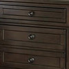 Wooden Mid Century Design Night Stand Chest With Hidden Drawer Dark Brown By Casagear Home BM185981