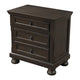 Nightstand Chest | Mid-Century | Hidden Drawer | Dark Brown