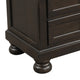 Nightstand Chest | Mid-Century | Hidden Drawer | Dark Brown
