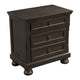 Nightstand Chest | Mid-Century | Hidden Drawer | Dark Brown