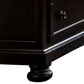 Wooden Transitional Style Dressing Table With Hidden Drawers Dark Brown By Casagear Home BM185982