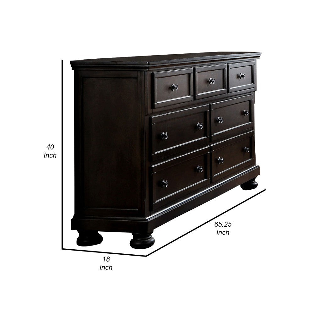 Wooden Transitional Style Dressing Table With Hidden Drawers Dark Brown By Casagear Home BM185982