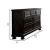 Dressing Table | Transitional Style | Hidden Drawers | Dark Brown