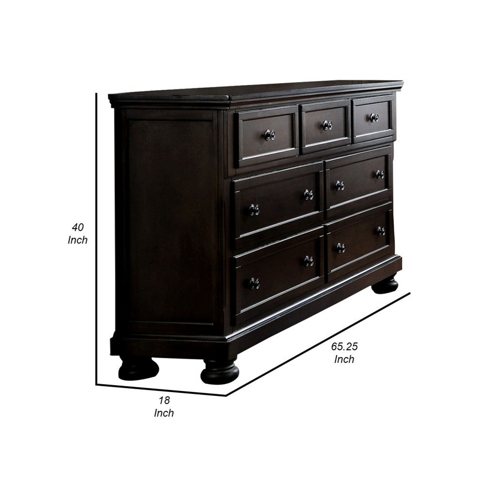 Dressing Table | Transitional Style | Hidden Drawers | Dark Brown