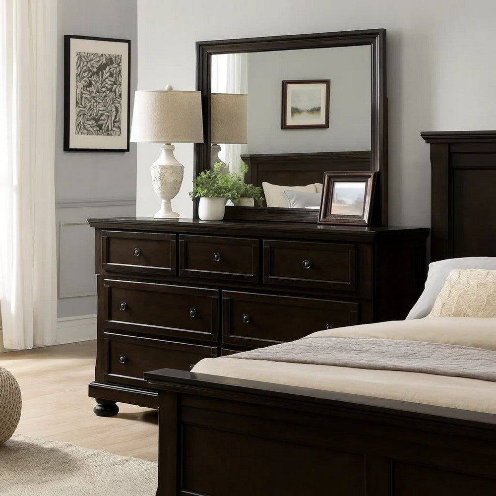 Dressing Table | Transitional Style | Hidden Drawers | Dark Brown